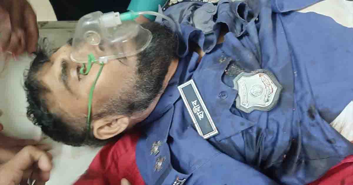 গাজীপুরে ট্রেনে কাটা পড়ে পুলিশ সদস্য গুরুতর আহত