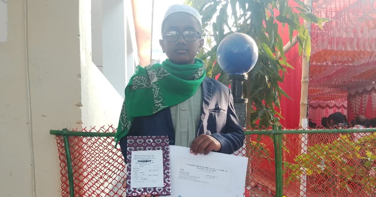 হুফফাজুল কুরআন বোর্ডের প্রথম নীলফামারীর জাঈদ আমিন