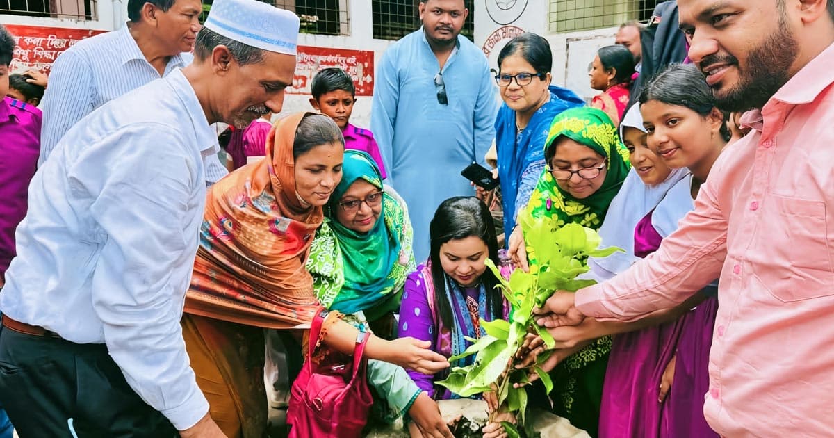 বাবুগঞ্জে সরকারি প্রাথমিক বিদ্যালয়ে বৃক্ষরোপণ কর্মসূচির উদ্বোধন