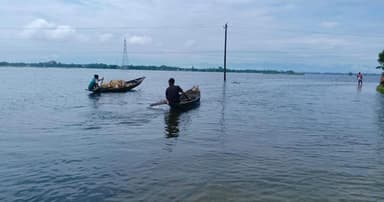 সুনামগঞ্জে দুটি পয়েন্টে নদীর পানি বিপদসীমার উপরে