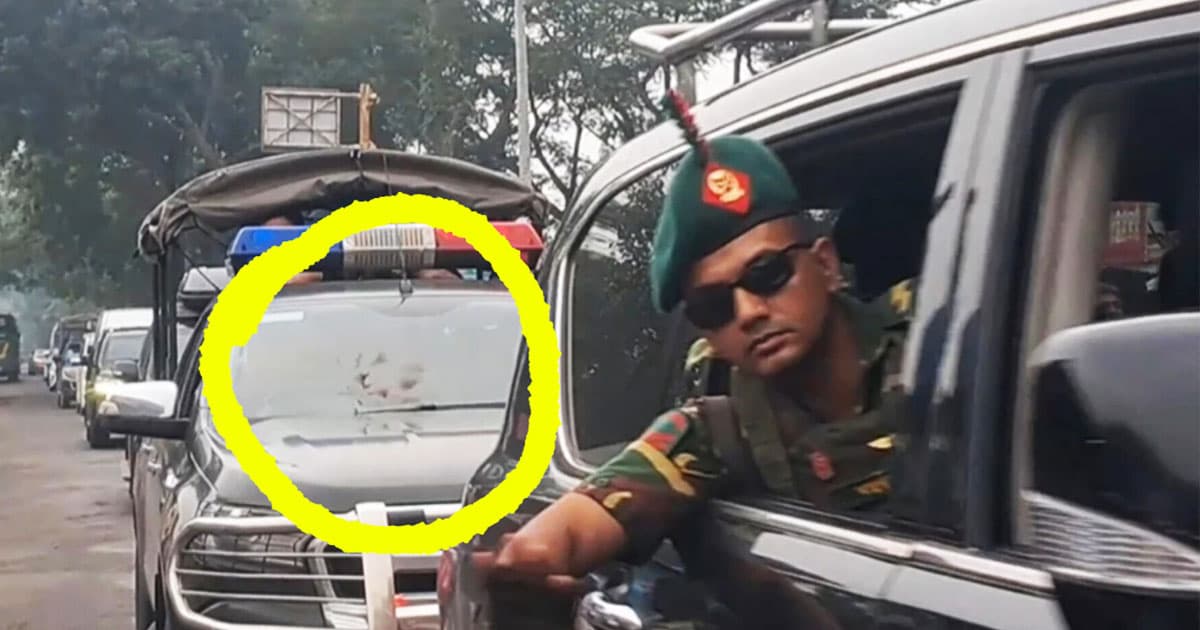 প্রধানমন্ত্রীর গাড়িবহরে ইটের টুকরা, তদন্তে পুলিশ