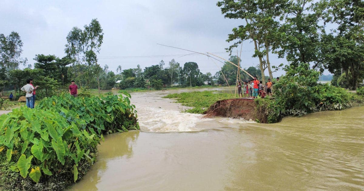 কুশিয়ারা নদীর পানি প্রবেশ করে ১০ গ্রাম প্লাবিত