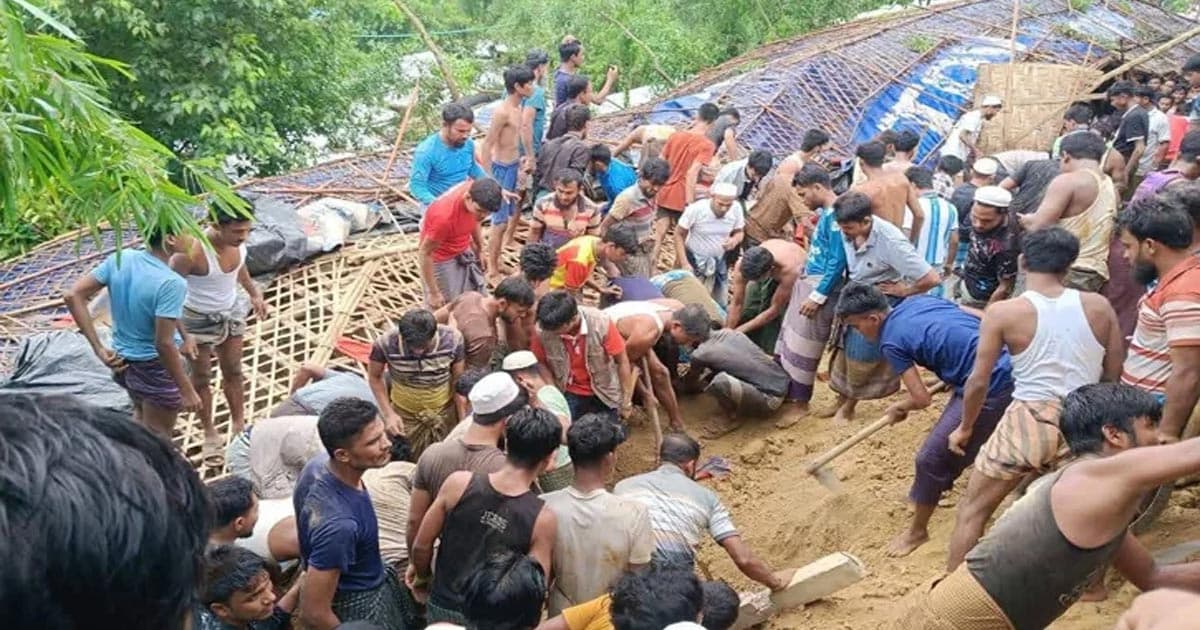 রোহিঙ্গা ক্যাম্পে পাহাড়ধসে মৃতের সংখ্যা বেড়ে ৮