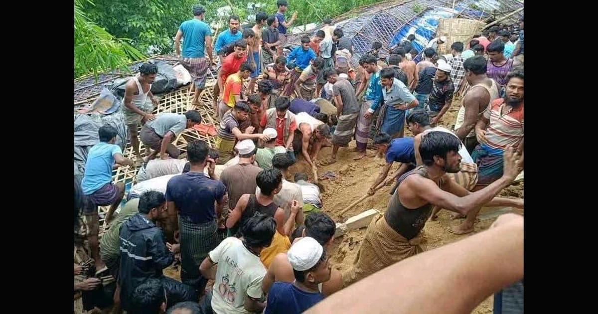 রোহিঙ্গা ক্যাম্পে পাহাড়ধসে ৫ শিশুর মৃত্যু