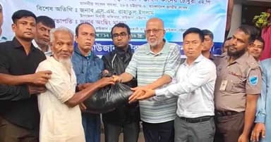 বন্যায় ক্ষতিগ্রস্ত ৫শত পরিবারের মাঝে খাদ্যসামগ্রী বিতরণ