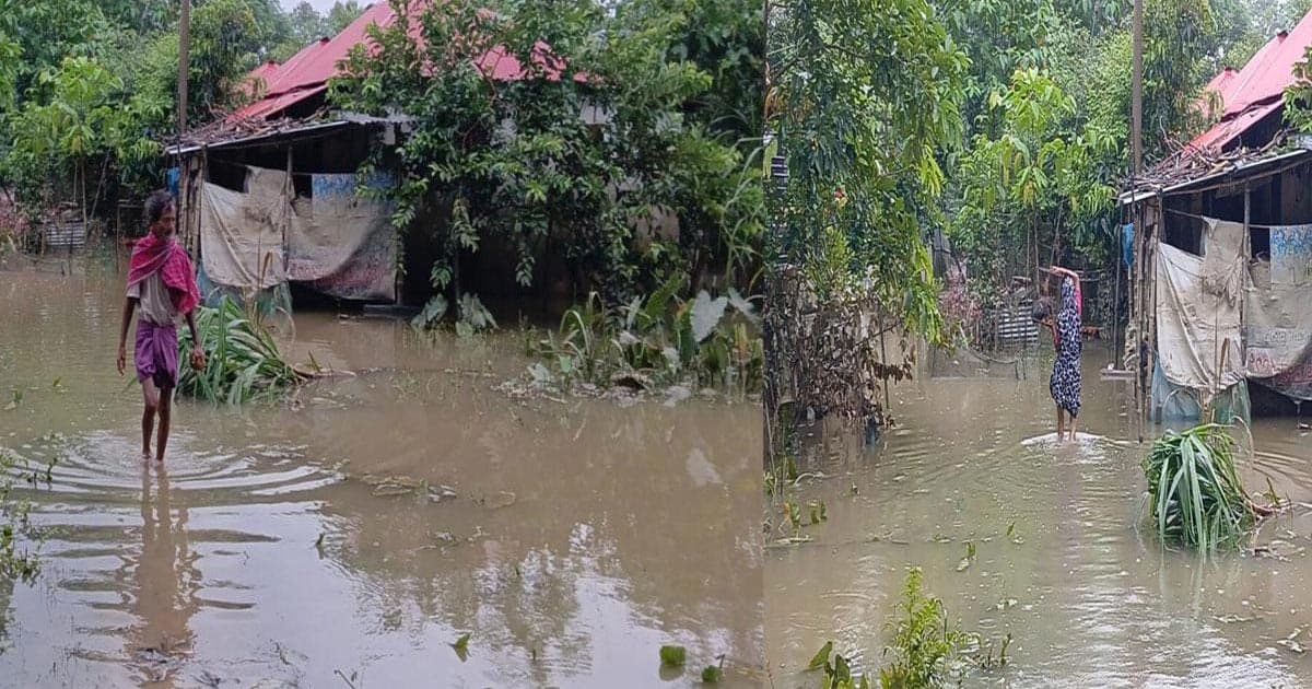 বন্যার পানি নামলেও খাদ্য ও বিশুদ্ধ পানির তীব্র সংকট, বিপর্যস্ত জনজীবন