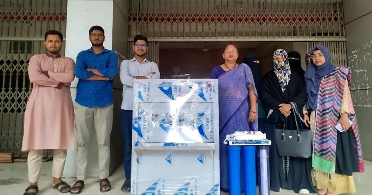 জকসুর উদ্যোগে জবি ছাত্রী হলে পানির ফিল্টার হস্তান্তর
