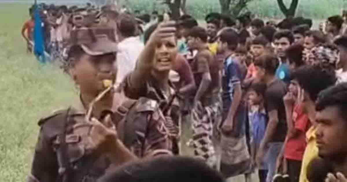 চৌকা সীমান্তে বিএসএফের ২০ জনকে পুশইনের চেষ্টা ব্যর্থ করে দিল বিজিবি