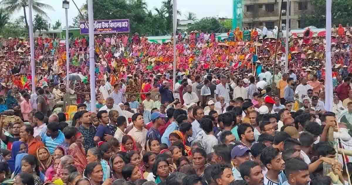 শ্রীমঙ্গলে প্রধানমন্ত্রীর জনসভা জনসমুদ্র, চা শ্রমিকদের ঢল