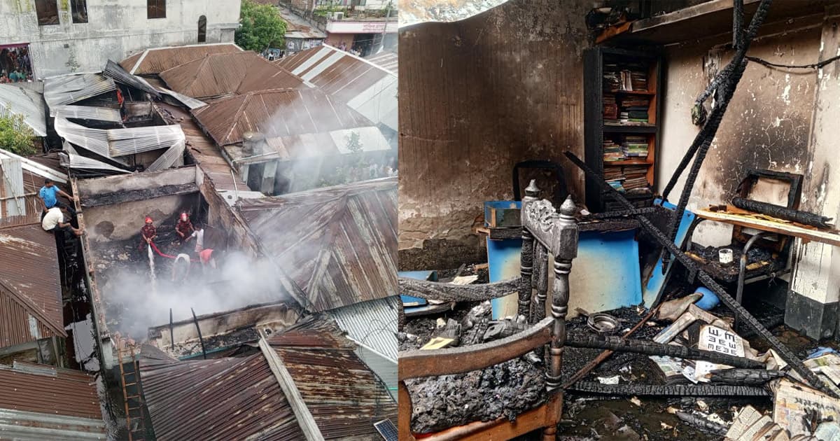 তাড়াশে অগ্নিকাণ্ডে পুরে ছাই ‘সমকাল পত্রিকা’ অফিস