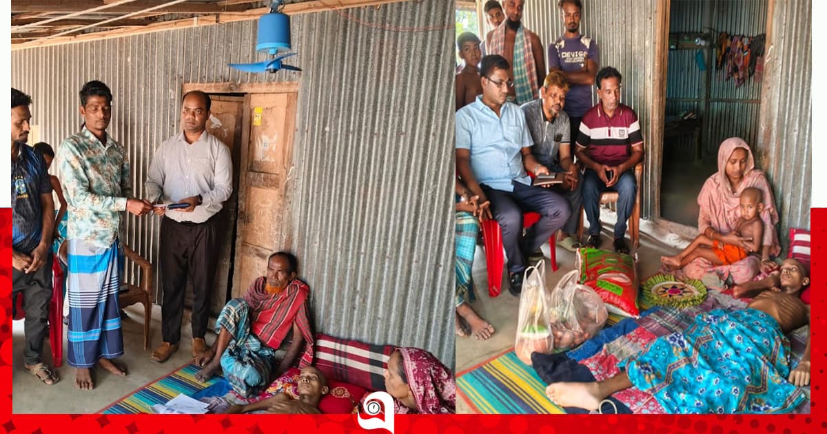 তানজিলের পাশে সমাজসেবা অধিদপ্তর ও স্থানীয় নেতাকর্মীরা