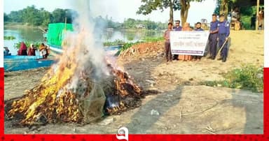 ভাঙ্গুড়ায় চায়না দুয়ারি জাল ধ্বংস করল প্রশাসন