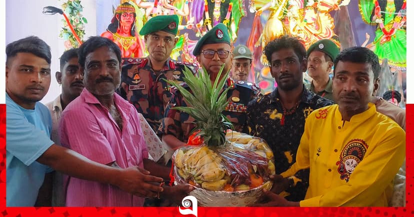 দুর্গাপূজার নিরাপত্তায় সতর্ক বিজিবি