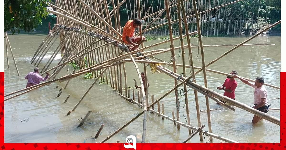 নদীতে অবৈধ মাছ শিকারের বিরুদ্ধে অভিযান