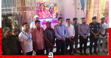 আটঘরিয়ায় পূজামণ্ডপ পরিদর্শন, ব্লাড ক্যাম্প উদ্বোধন