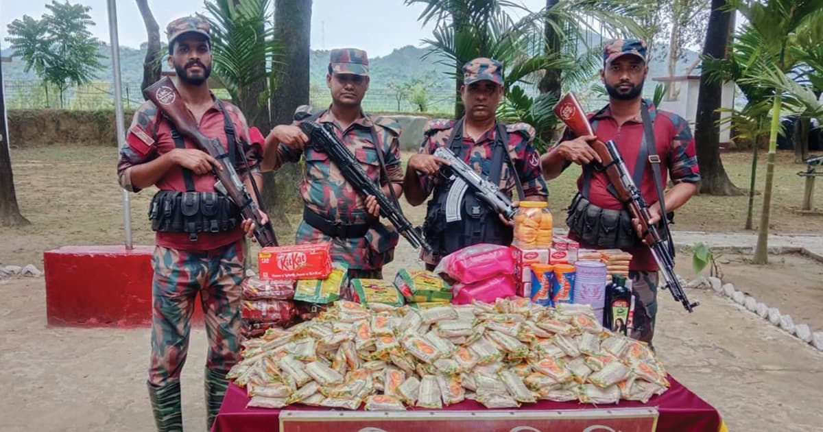 বিজিবির অভিযানে বিপুল ভারতীয় পণ্য জব্দ