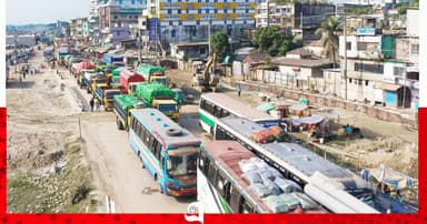 ঢাকা-সিলেট মহাসড়কে দীর্ঘ যানজট, দুর্ভোগে যাত্রীরা