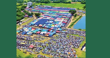 আখেরি মোনাজাতে শেষ নীলফামারী জেলা ইজতেমা