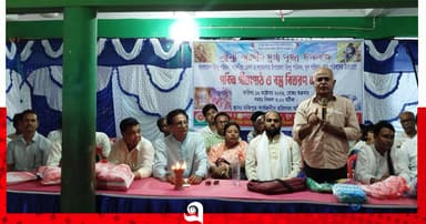 দুর্গোৎসব উপলক্ষে গীতা পাঠ ও বস্ত্র বিতরণ
