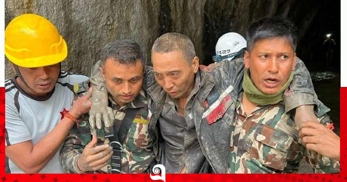 বন্যার ১০ দিন পর সুড়ঙ্গ থেকে চীনা নাগরিককে জীবিত উদ্ধার