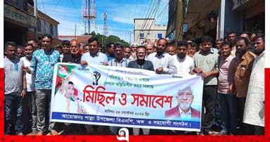 শাল্লায় বিএনপির বিক্ষোভ মিছিল ও সমাবেশ