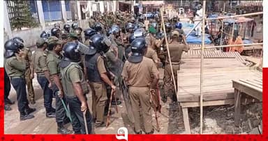 আশুলিয়ায় উচ্ছেদ অভিযানে আনসার হকার সংঘর্ষ