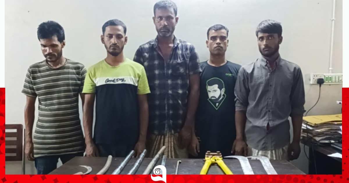 কালিয়াকৈরে ডাকাতির প্রস্তুতিকালে ডাকাত চক্রের ৫ সদস্য গ্রেপ্তার