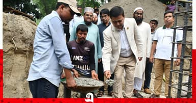 বেরোবিতে বাসভবনসহ গেস্ট হাউজের নির্মাণ কাজের উদ্বোধন