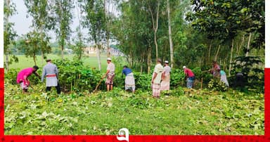 স্বেচ্ছাশ্রমে কবরস্থান পরিষ্কার করলেন এলাকাবাসী