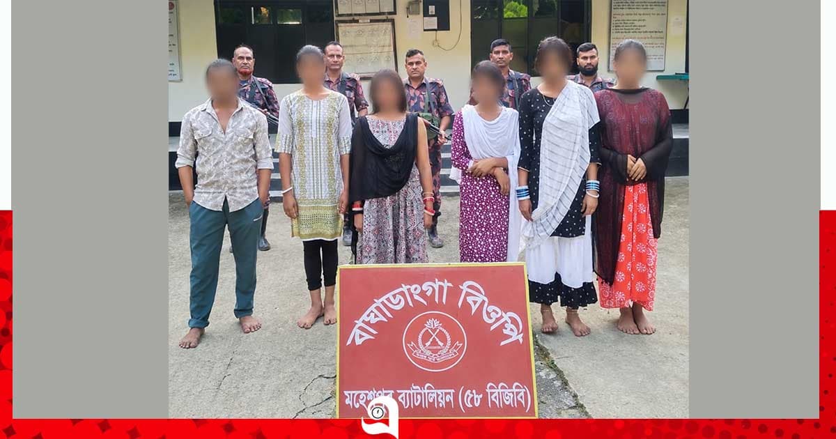 অবৈধভাবে ভারতে প্রবেশের চেষ্টা, আটক ৬