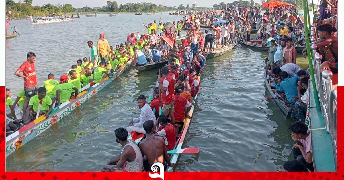 শাল্লায় ঐতিহ্যবাহী নৌকা বাইচ